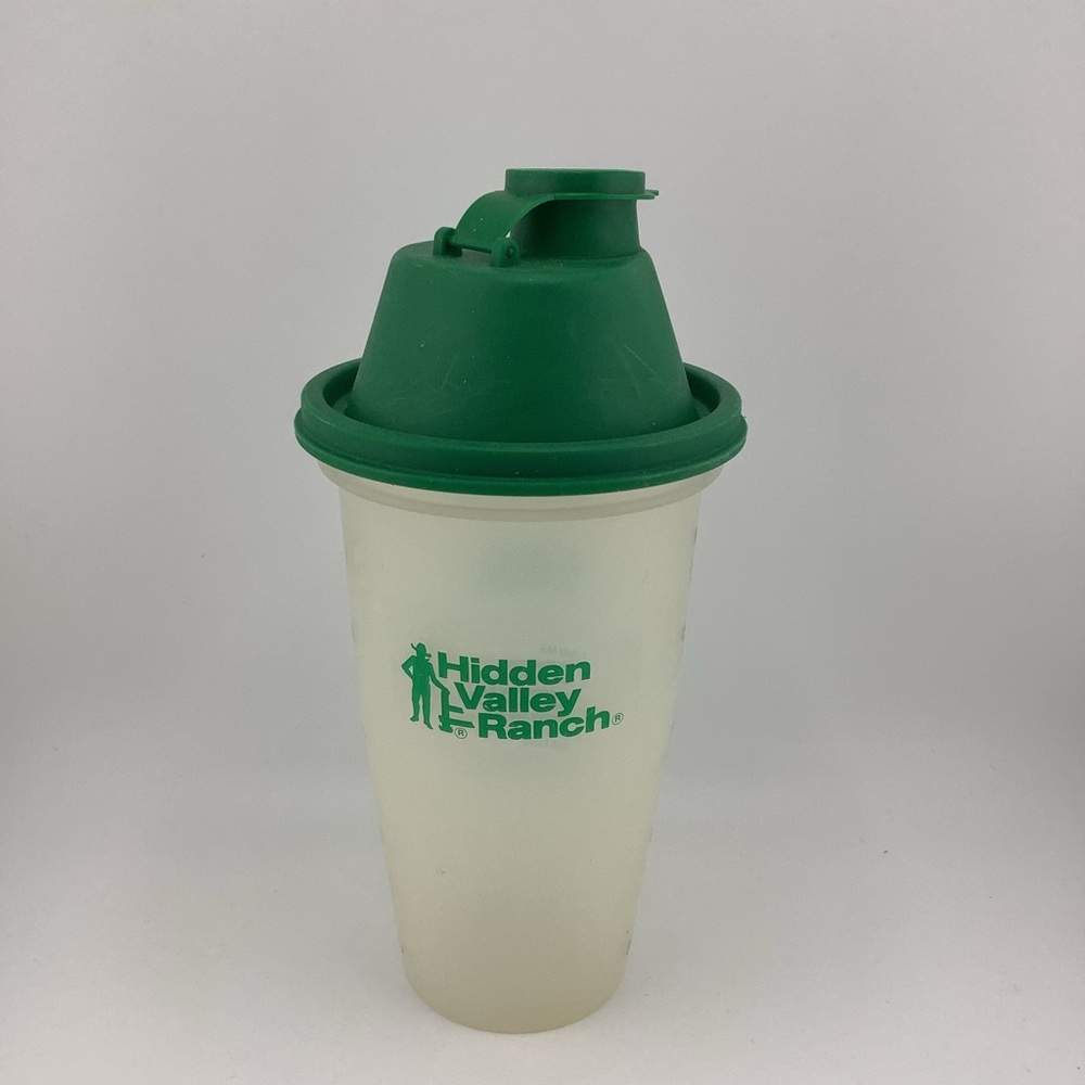 Vtg Hidden Valley Ranch Green and White Shaker Bottle